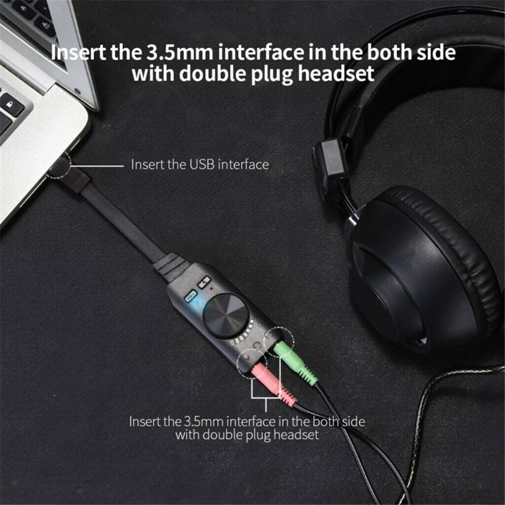 Virtual 7.1CH Channel USB 2.0 Audio Sound Card Adapter No External Power