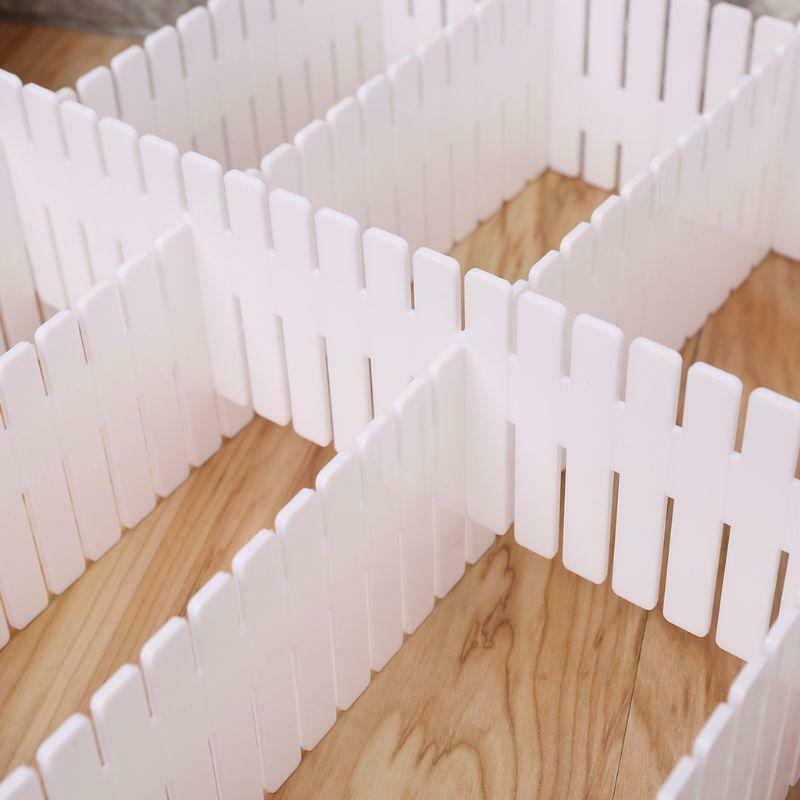 8pcs Adjustable Clapboard Drawer Divider Partition Storage Organiser Wardrobe