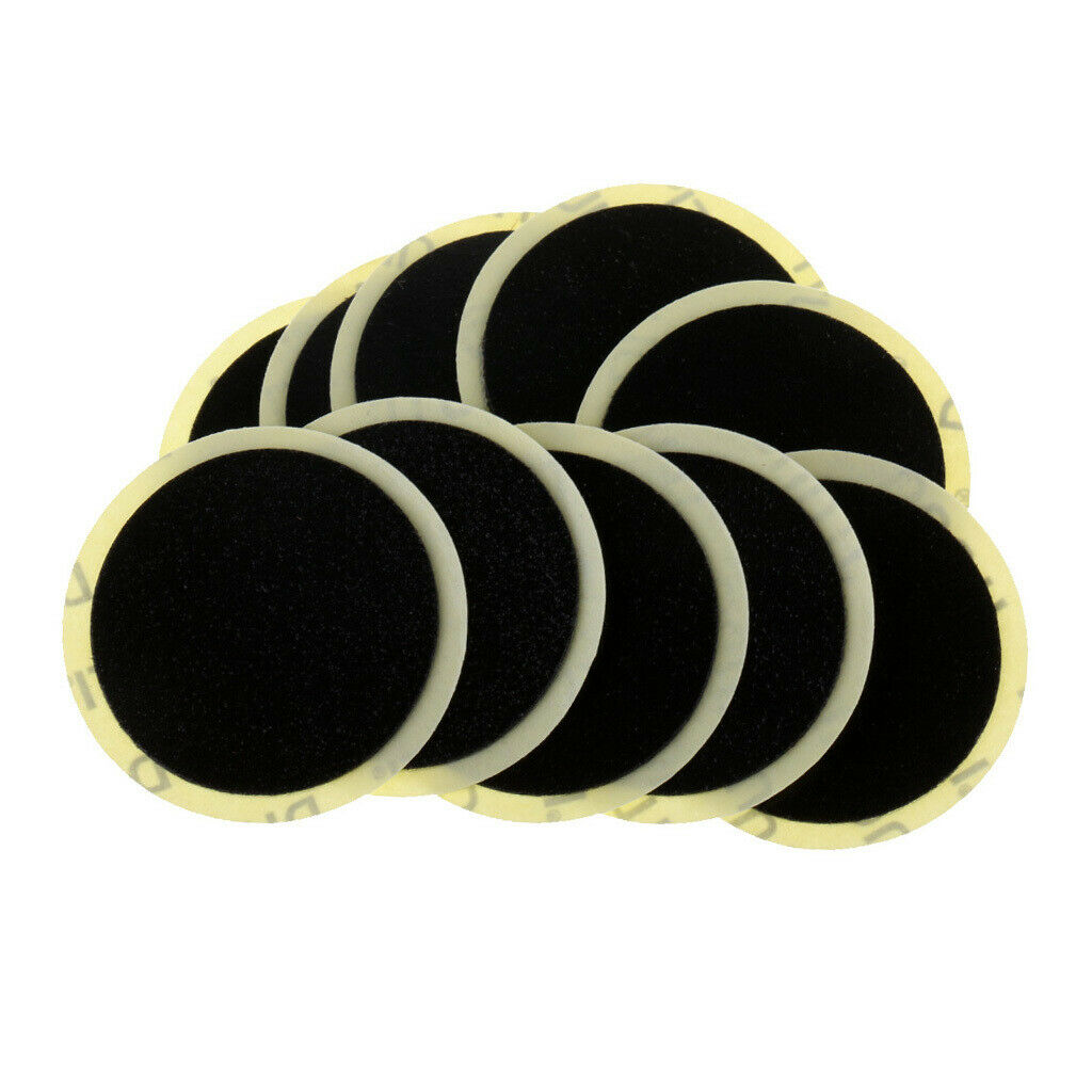 10Pcs Black Rubber Inner Tube Tire Patches Fast Repair Mend Tool No-glue