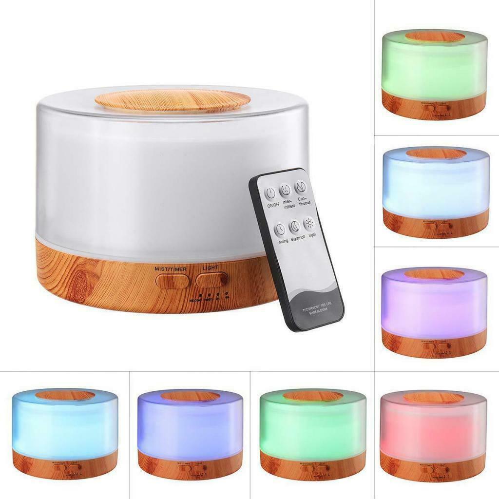 Cool Mist Humidifer Diffuser Spa Living Room Bedroom Home UK Wood Grain