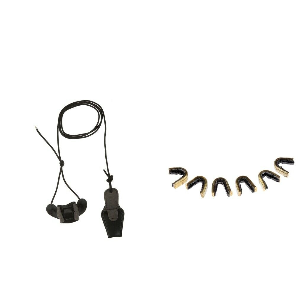 6pcs Nocking Points + Archery Stringer Tool For Recurve \ U0026 Traditional Bow