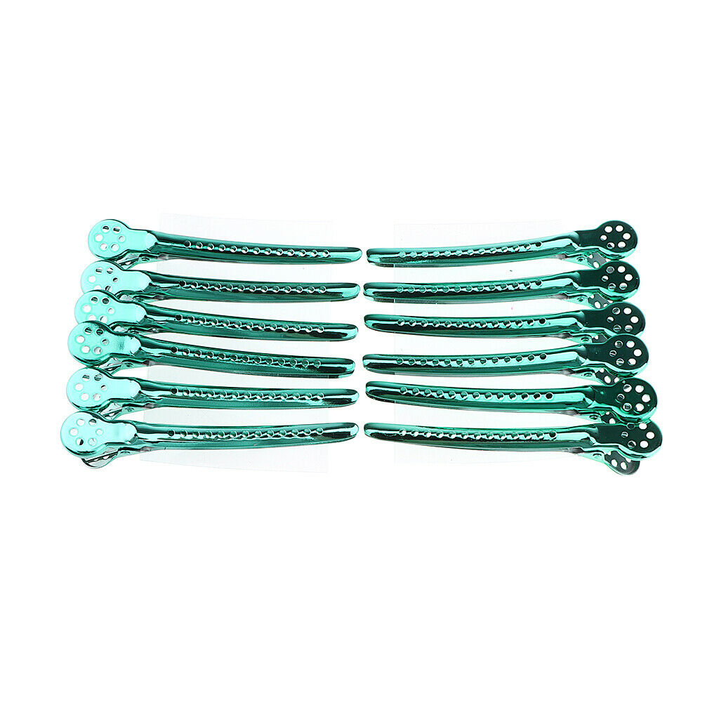 24Pcs Stainless Steel Duck Sectioning Clips Barber Haircut Styling Clamps
