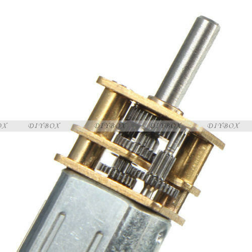 2PCS DC 6V 30RPM Micro Speed Reduction Gear Motor with Metal Gearbox Wheel N20