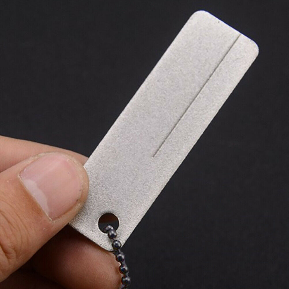Sharpening Stone Ceramic Whetstone Portable Sharpener Tool for Camping Fishing