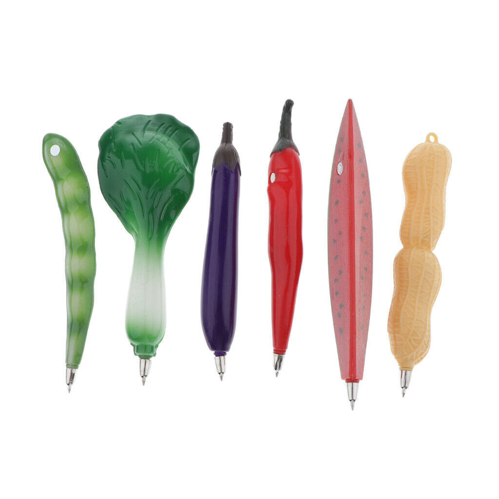 6x Design Fruit Vegetable Ball Pen,  Pen, Kid's Back Gift