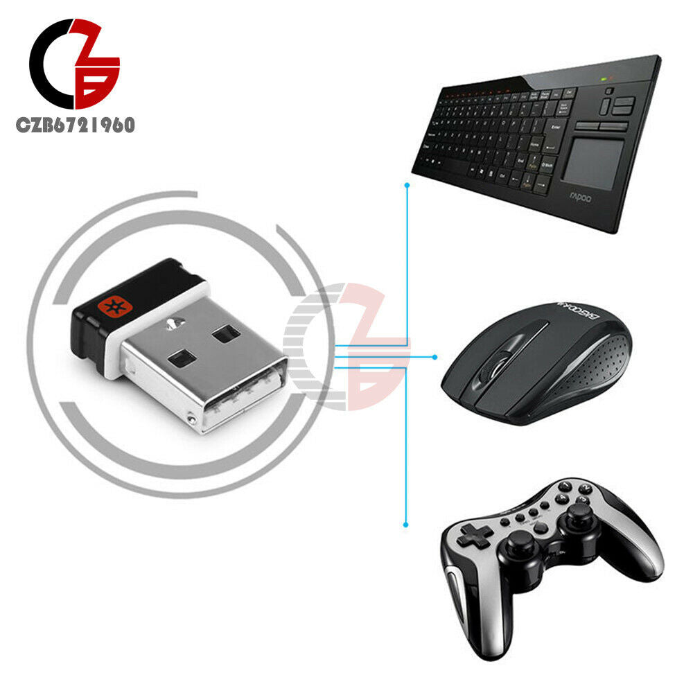 Fit for Unifying Wireless Keyboard Mouse 2.4 GHz  6 Channel Nano Receiver Dongle