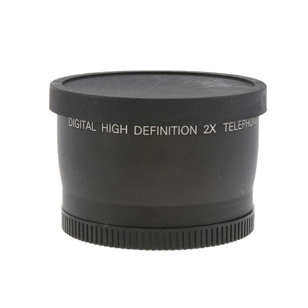 Universal 58 mm 2X Magnification Telephoto Lens for Canon DSLR 18-55mm Black