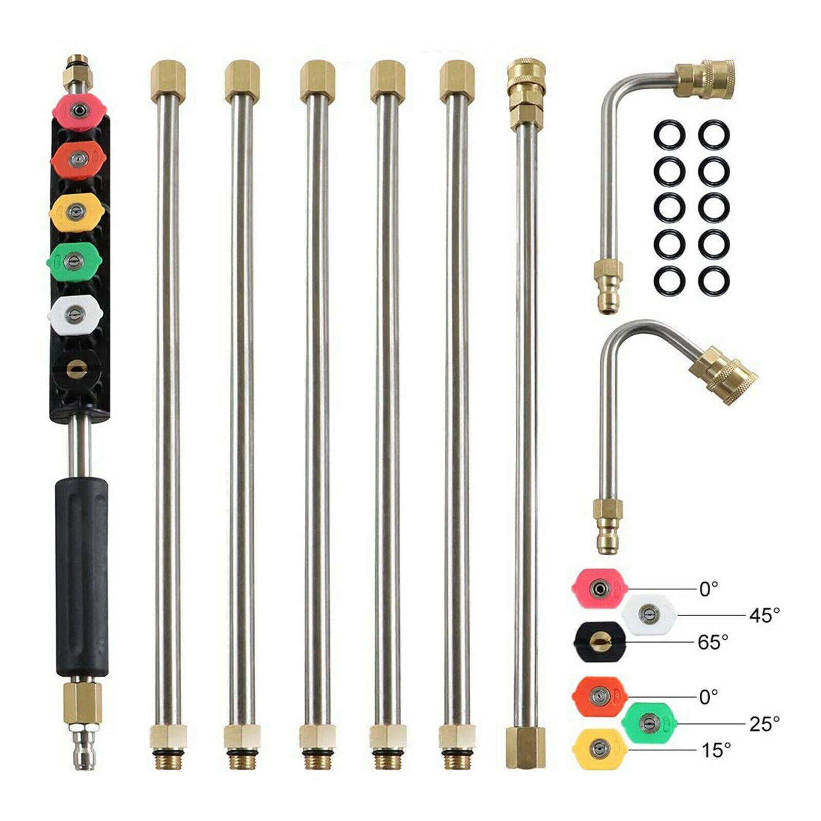 9pcs Pressure Washer Extension Wand Power Washer Lance 1/4'' Quick Connect