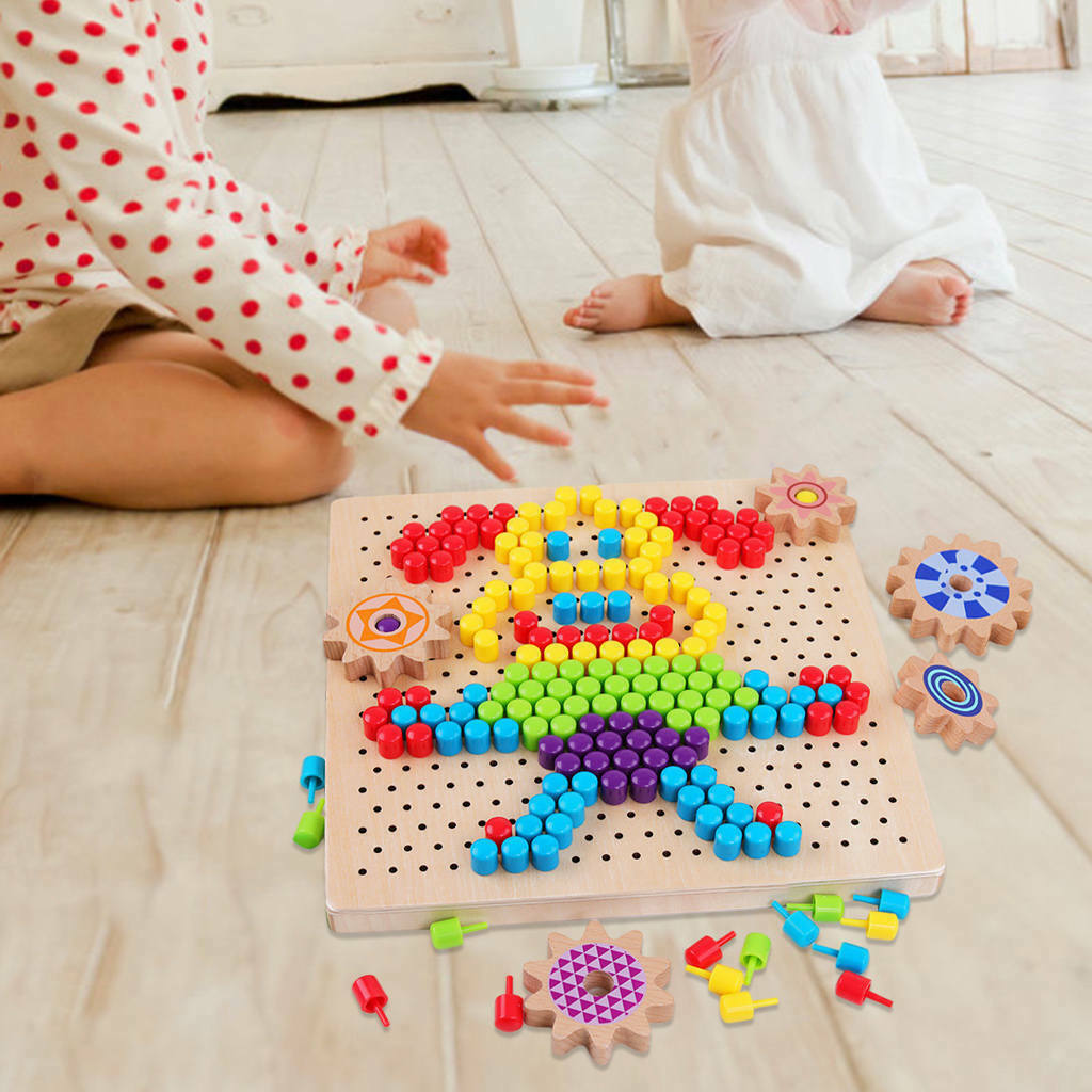 Creative Mushroom Nails DIY Building Blocks Bricks for Birthday Party Baby