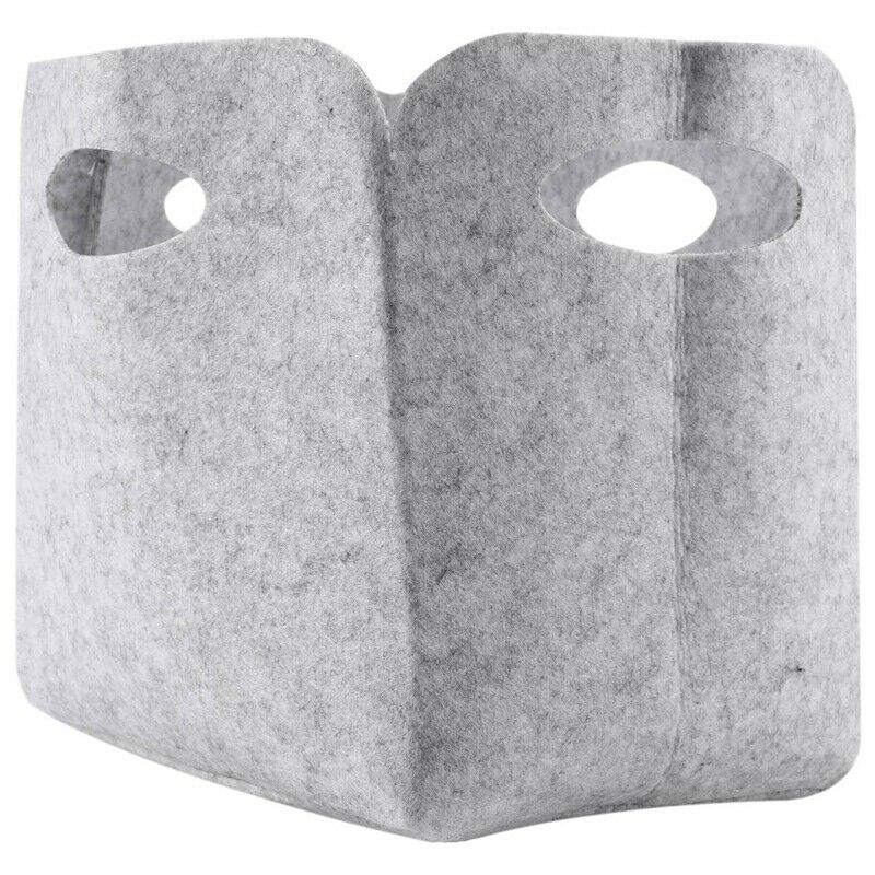 Simple Felt Fabric Storage Basket Cute Design Convenient Folding Box Clothing M9