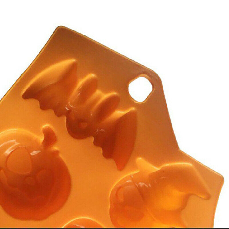Halloween Silicone Mold Bats Spooky Pumpkin Baking Soap Maker Candy Making Mo SJ