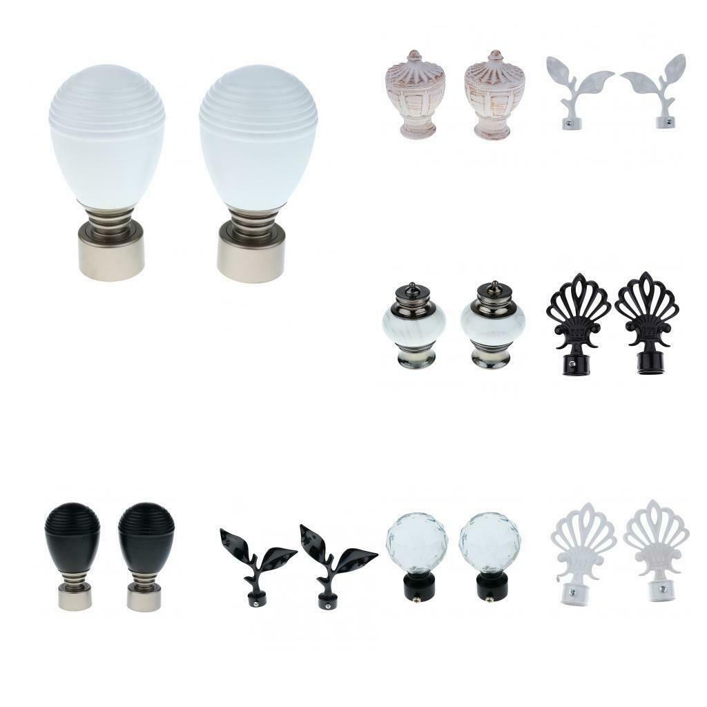 Curtain Rod Ends Finals Bedroom Living Drapery Pole Caps for 28mm Dia 5
