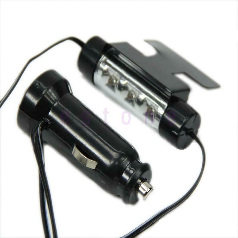 4x 12V 3LED Car Charge 4 in1 Atmosphere Light Lamp Blue Glow Car Interior Decor