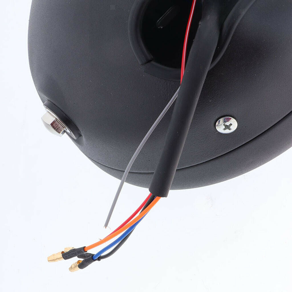 Universal Retro Motorcycle Refit LED Headlight Daytime Aperture  Red