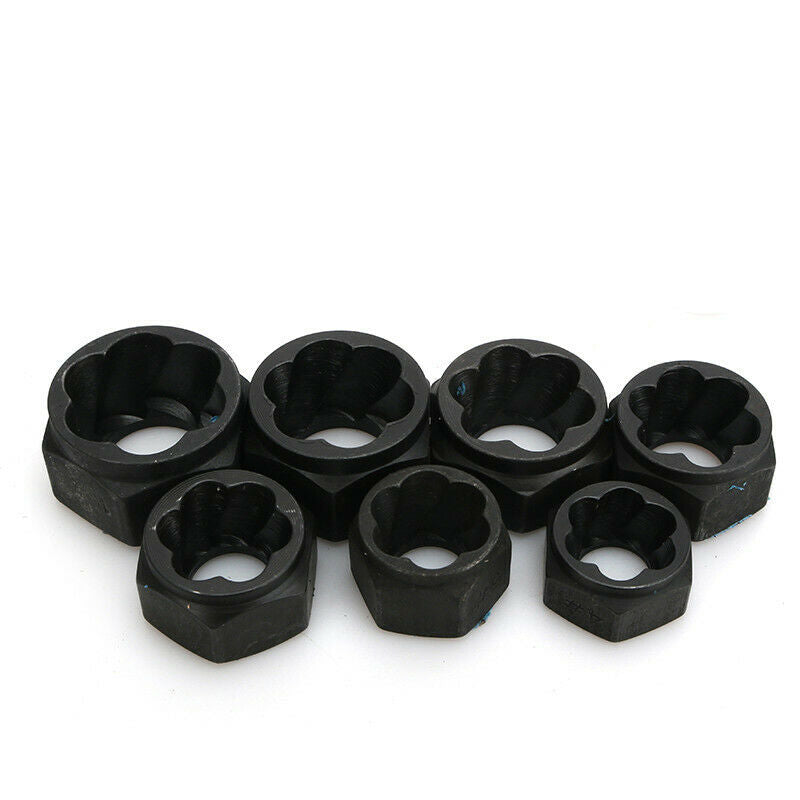 10pcs a Set Damaged Nut Bolt Remover Stud Extractor Puller Kit (9-19mm) Black