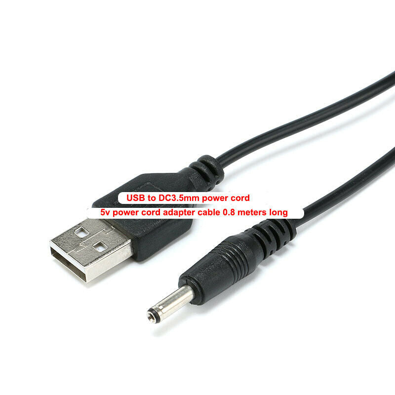1pcs USB to DC3.5mm power cord supply and charging wire 5v 0.8 meters long