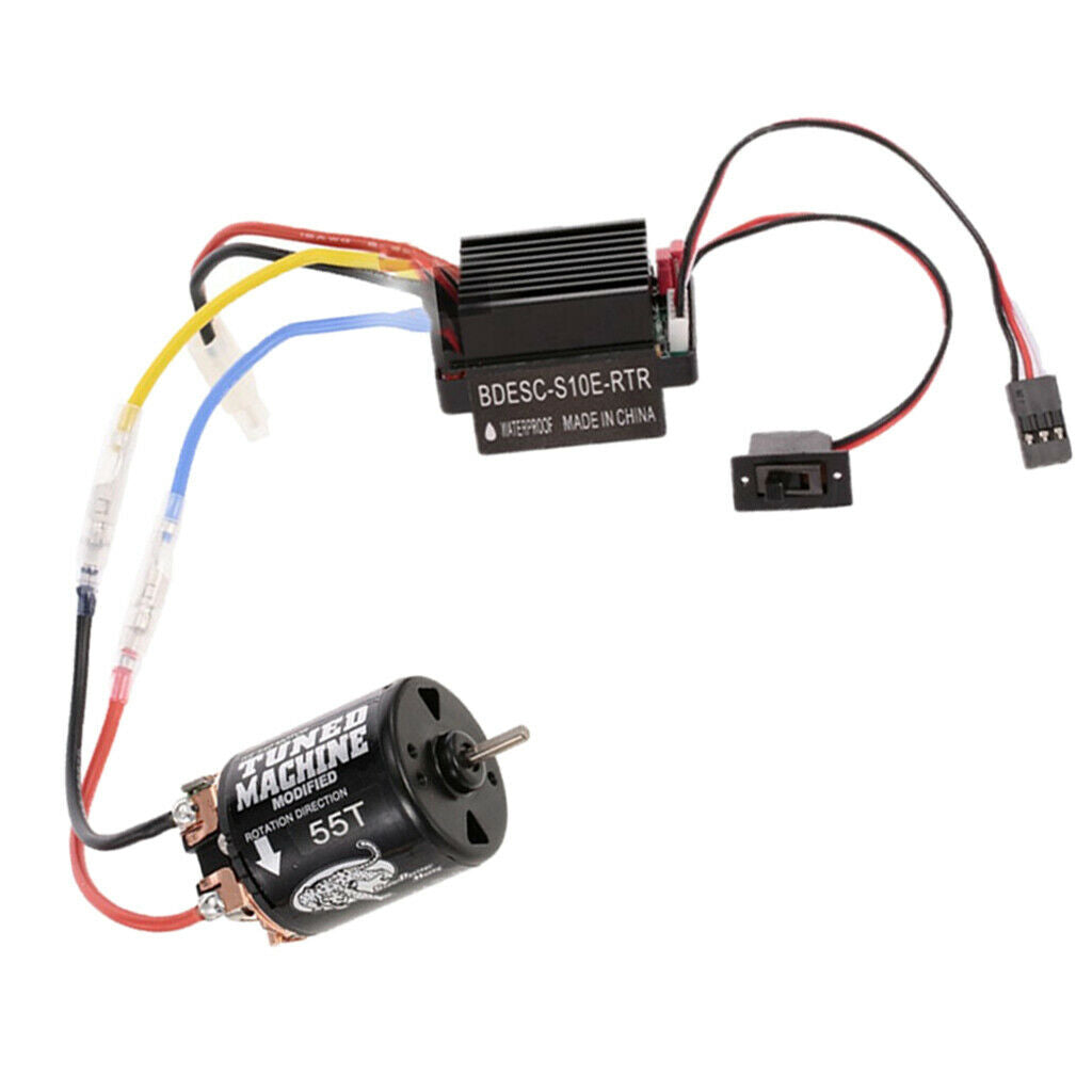 Metal 540 55T Motor w/ 60A ESC for Axial SCX10 RC4WD D90 RC Car Accessories