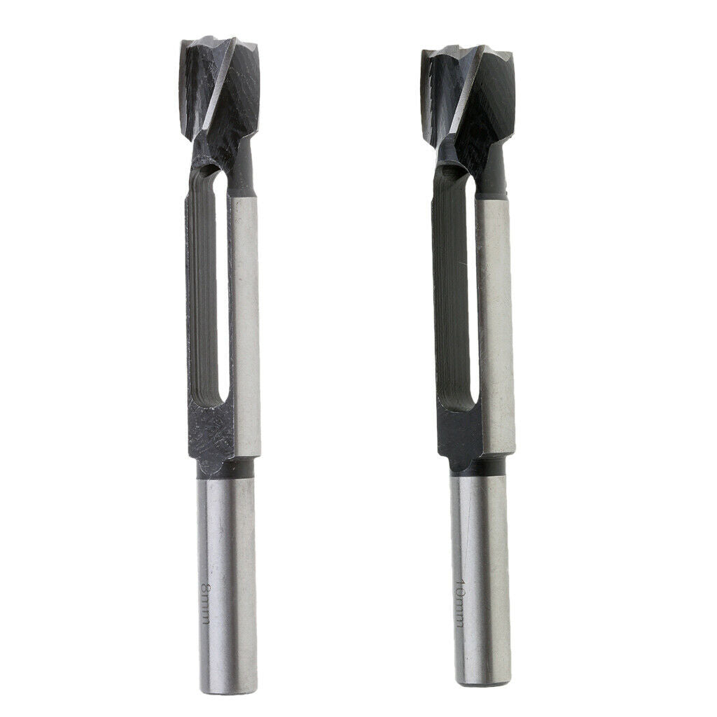 Tenon Wood Plug Cutter Dowel Maker Cutting Tool, 1/2 Inch Shank 8mm+10mm Dia