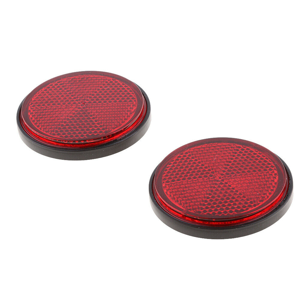 2 Packs 2inch 55mm Round Reflectors Marker Universal fits Motorcycle ATV