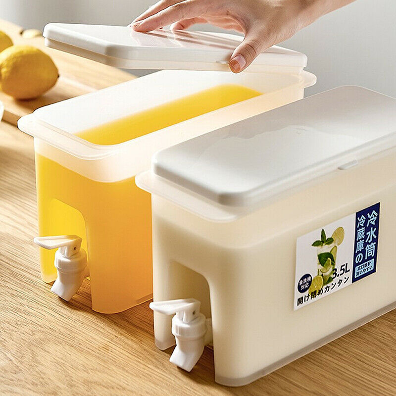 3.5L Cold Water Jug Faucet Cold Water Bottle Container Lemon Juice Container KX