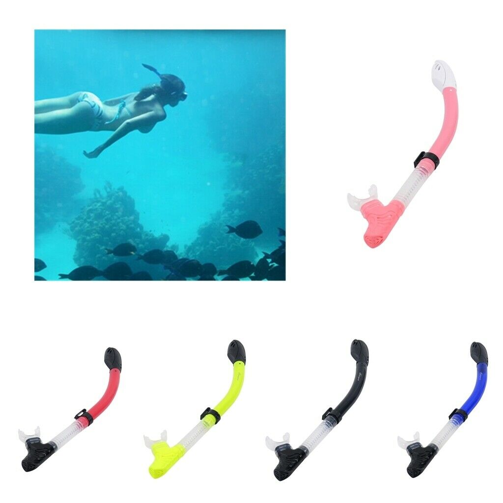 Full Dry Snorkel Tube Silicone Mouthpiece for Scuba Diving Snorkeling Red