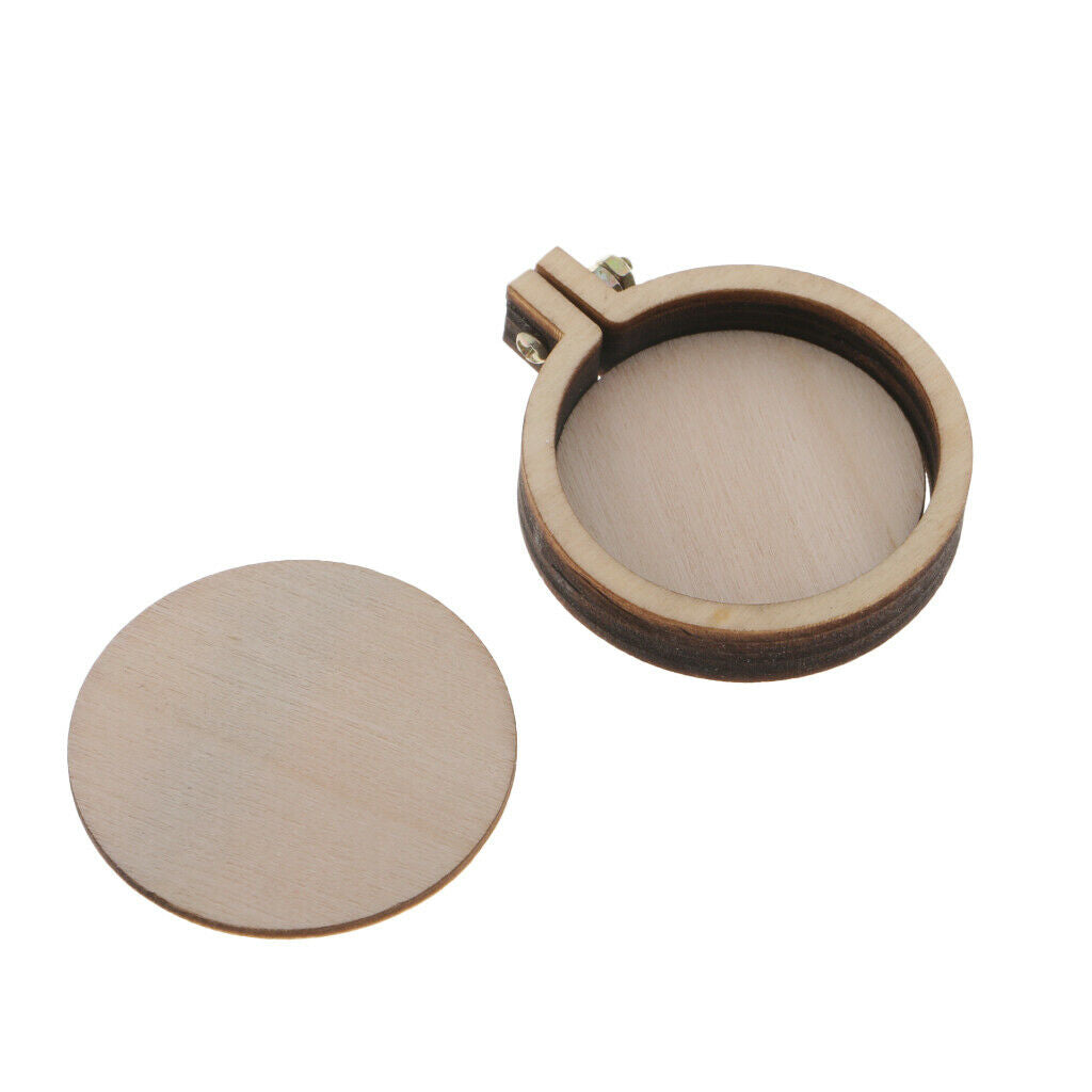 Round Wooden Embroidery Hoop Frames Embroidery Hoop Ring Sewing Crafts 34mm