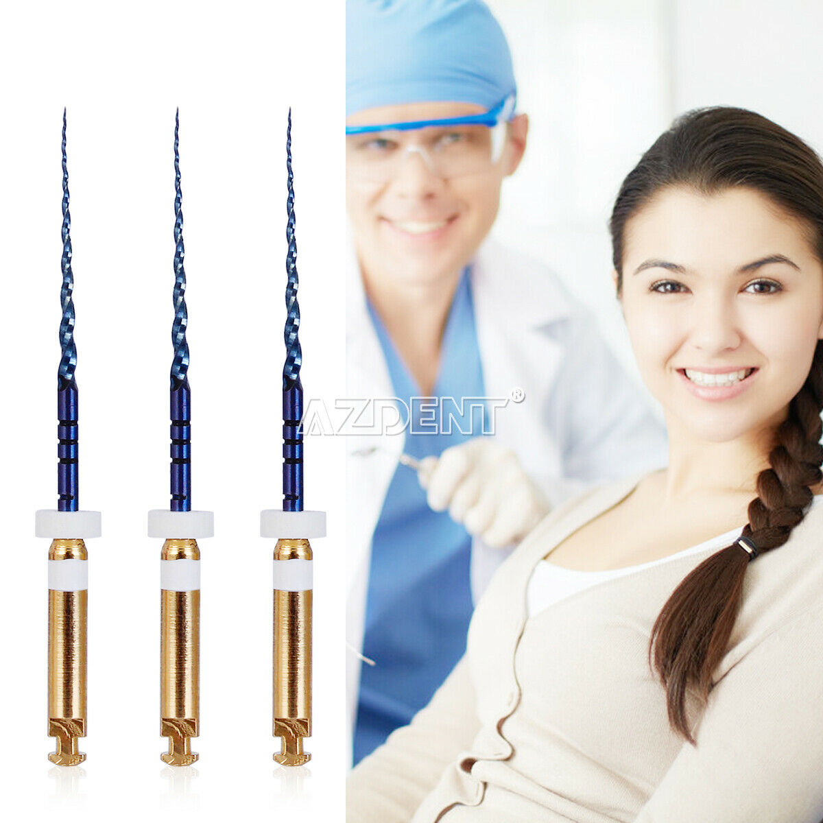 5X Dental Rotary Heat Activated Canal Root Endodontic Files Engine Use 25mm,S2