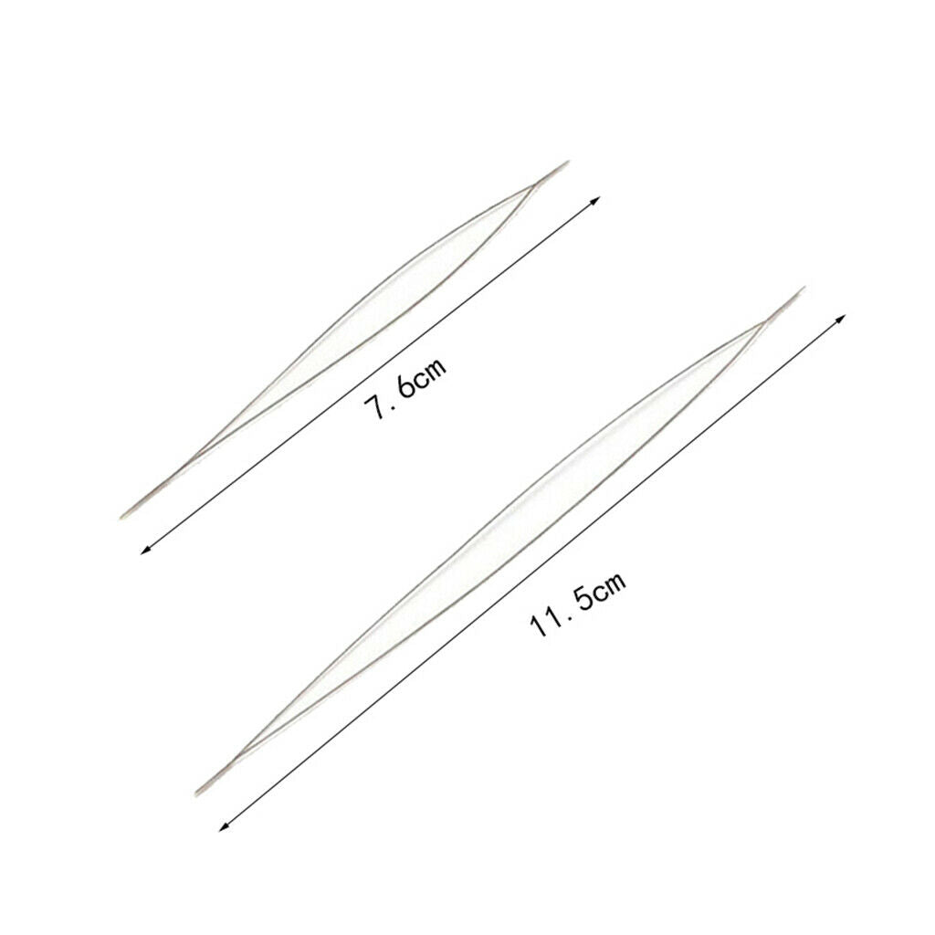 2pcsx 2-Size Big Eye Beading Needle w/ Storage Case DIY Beading Craft Needle