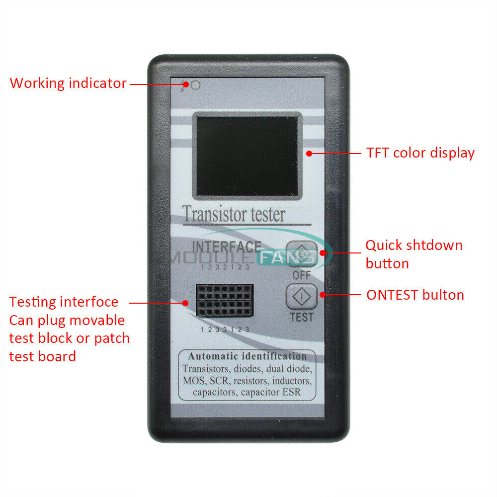 M328 TFT LCD Transistor Tester Diode 1.8" Triode Checker Capacitance Meter
