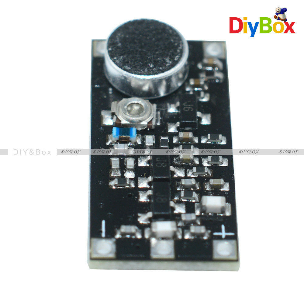 Frequency 85-115MHz FM transmitter module wireless microphone surveillance Black