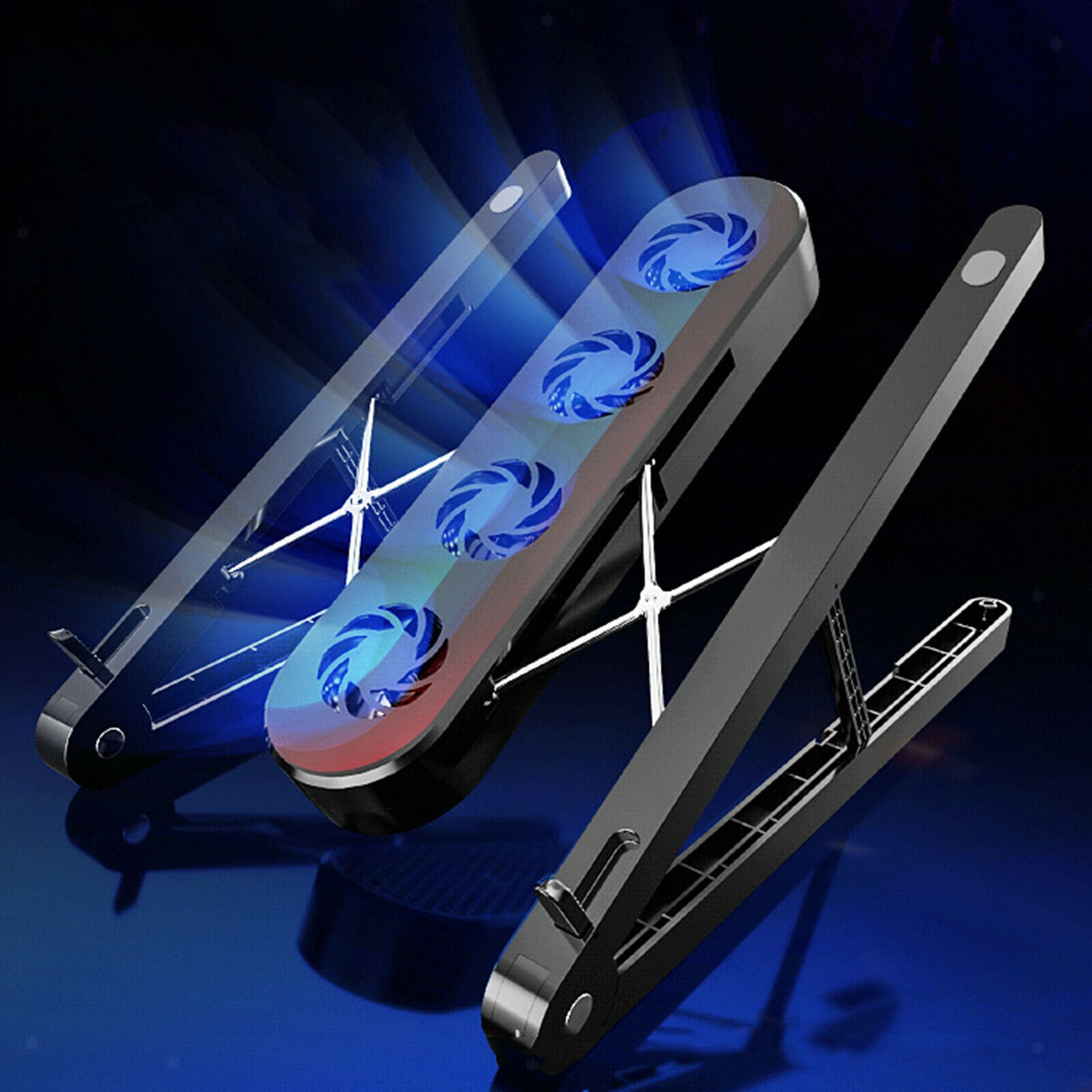 Laptop Stand with Fan Heat Dissipation Non-Slip Notebook Riser Support Rack