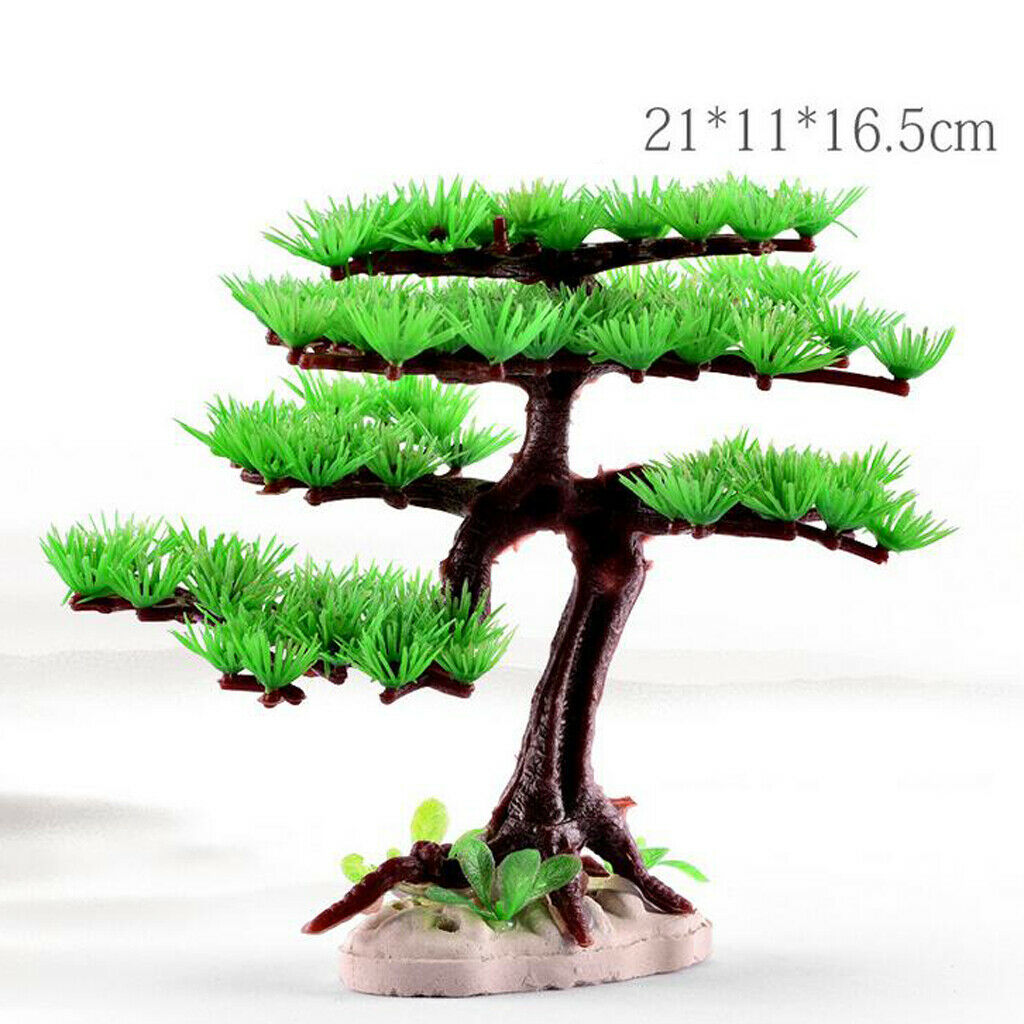 Aquarium Fish Tank Landscaping Simulation Plant Plain pine with Base