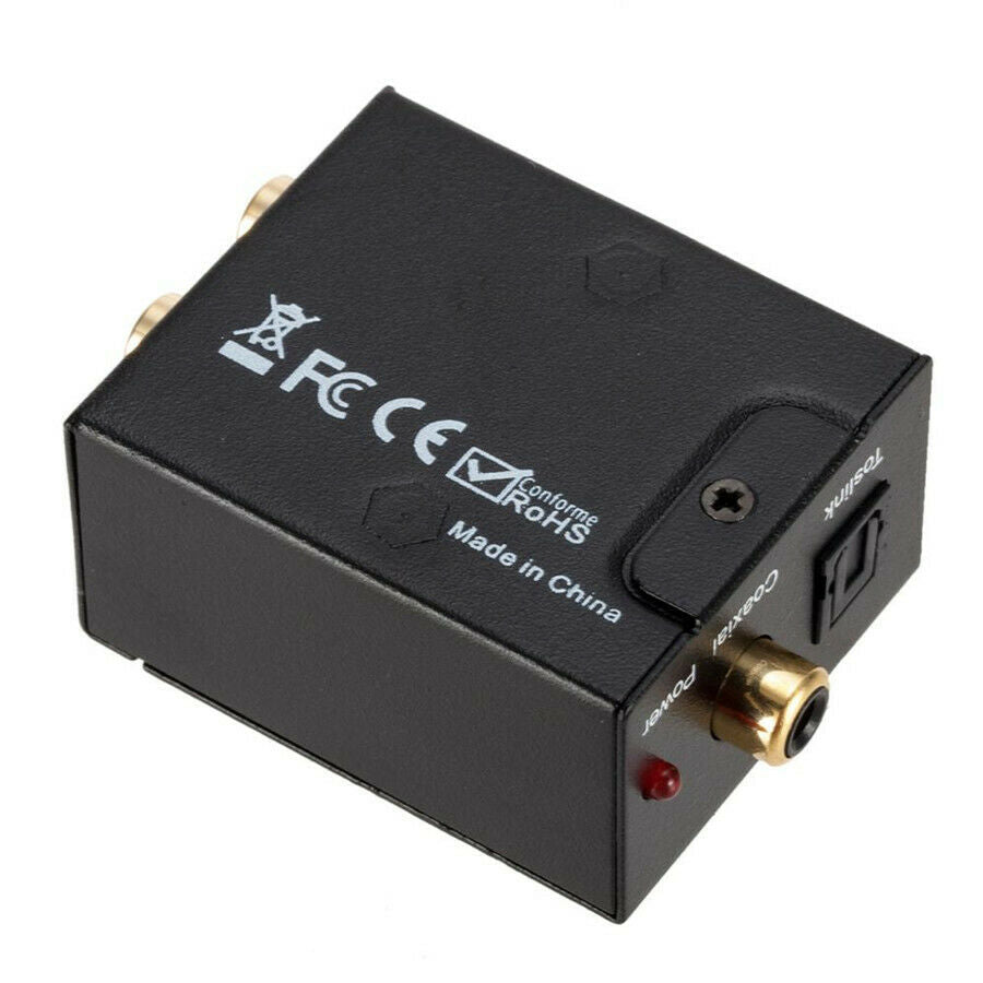 Audio Converter Optical Coaxial In Headphone Speaker RCA Out Digital To Analog