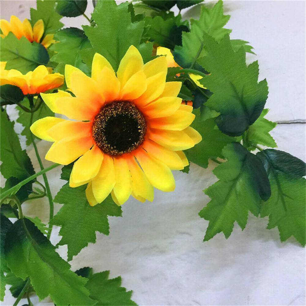 Artificial Yellow Sunflower Silk Garland Vine Wedding Party Home Garden Decor â¤