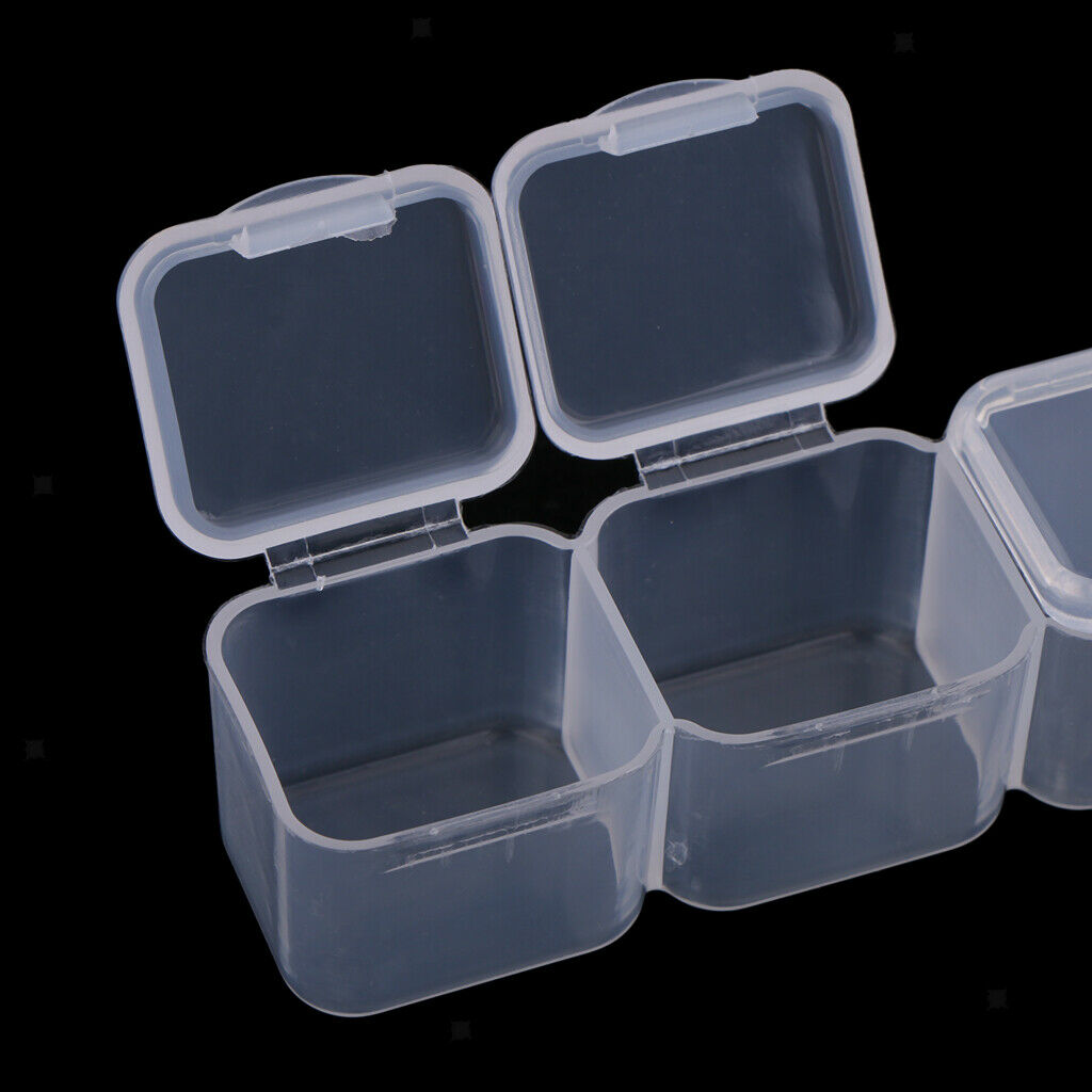 14x 28Slots Jewelry  Nail Tip Pill Mini Things Contianer Small Items Plastic