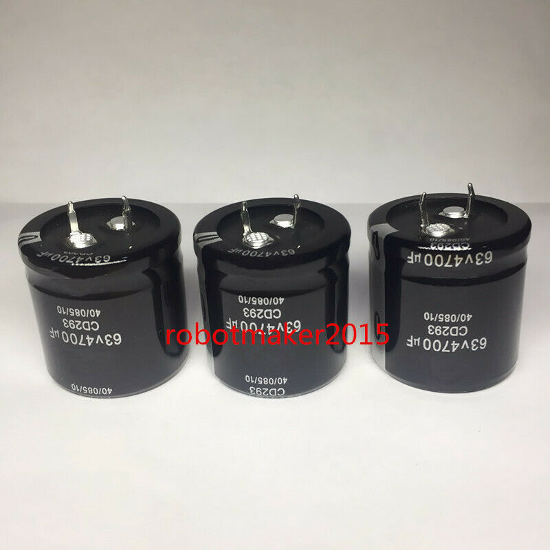 2 Pins 4700uf 4700mfd 63V 30*30 Electrolytic Capacitor CD293 High Temperature
