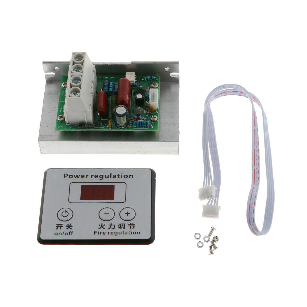 Ac Thermostat 220v 10000W Scr Digital Speed â€‹â€‹Control Dimmer Regulator Speed