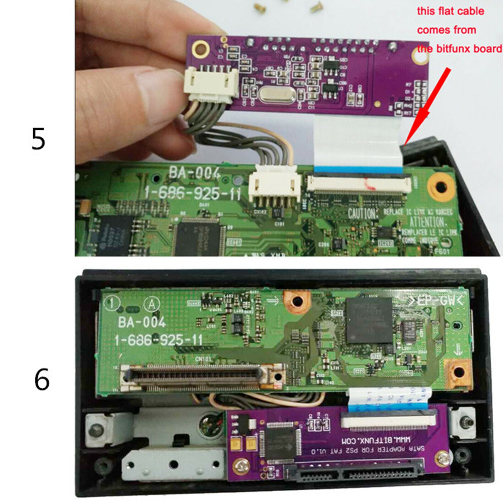 SATA Interface Adapter Hard Drive Adaptor Board Set for PS2 Easy Install