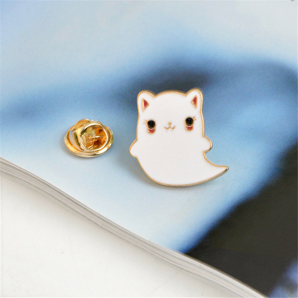 1pc Animal Enamel cartoon Cat Ghost pins brooches badge pin Jewelry Access.l8