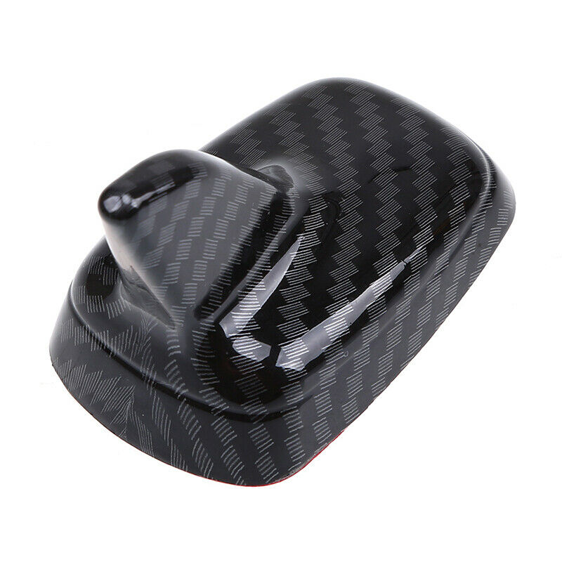 Black Universal Carbon Fiber Style Car Shark Fin Antenna Roof Cover Aerial Decor