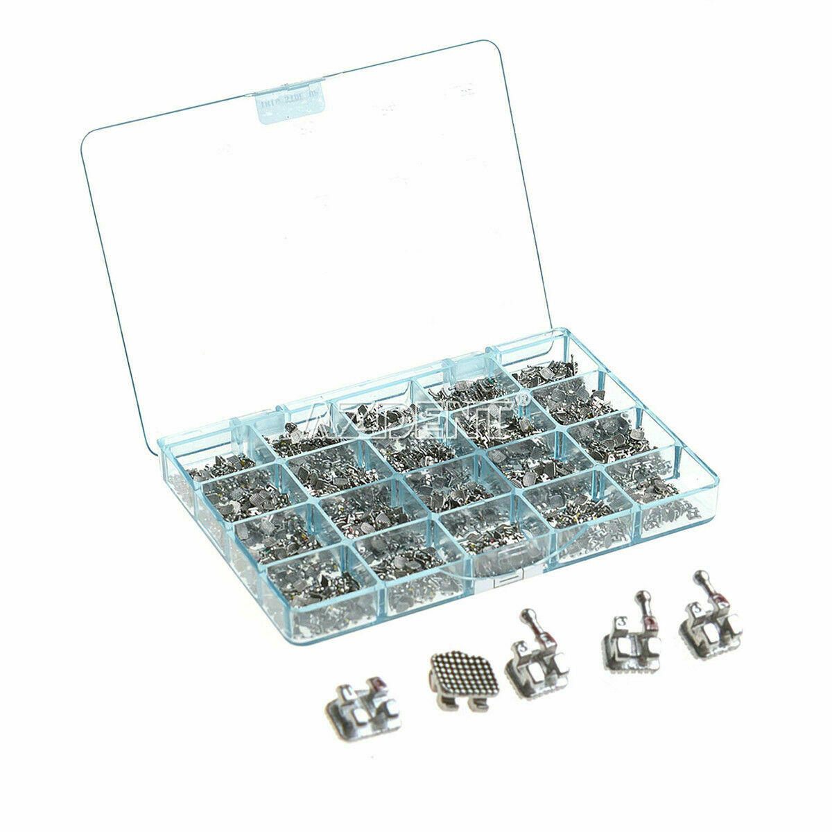 2 X Orthodontic Bracket Monoblock MIM Mini Dental MBT.022 345 Hooks 50 Sets/Box