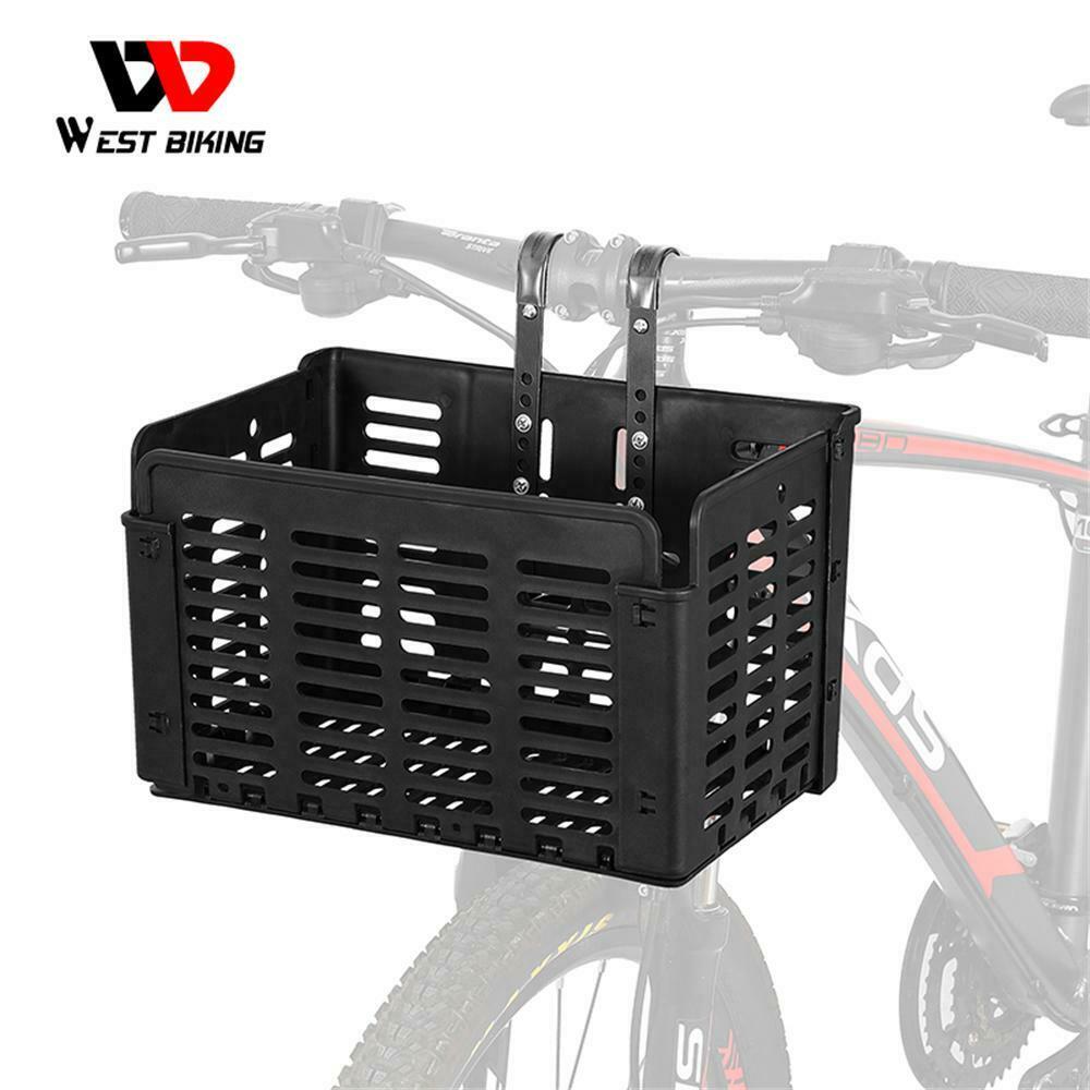 Bicycle Front Foldable Basket Riding Rear Pannier Quick Release Shopping Casing