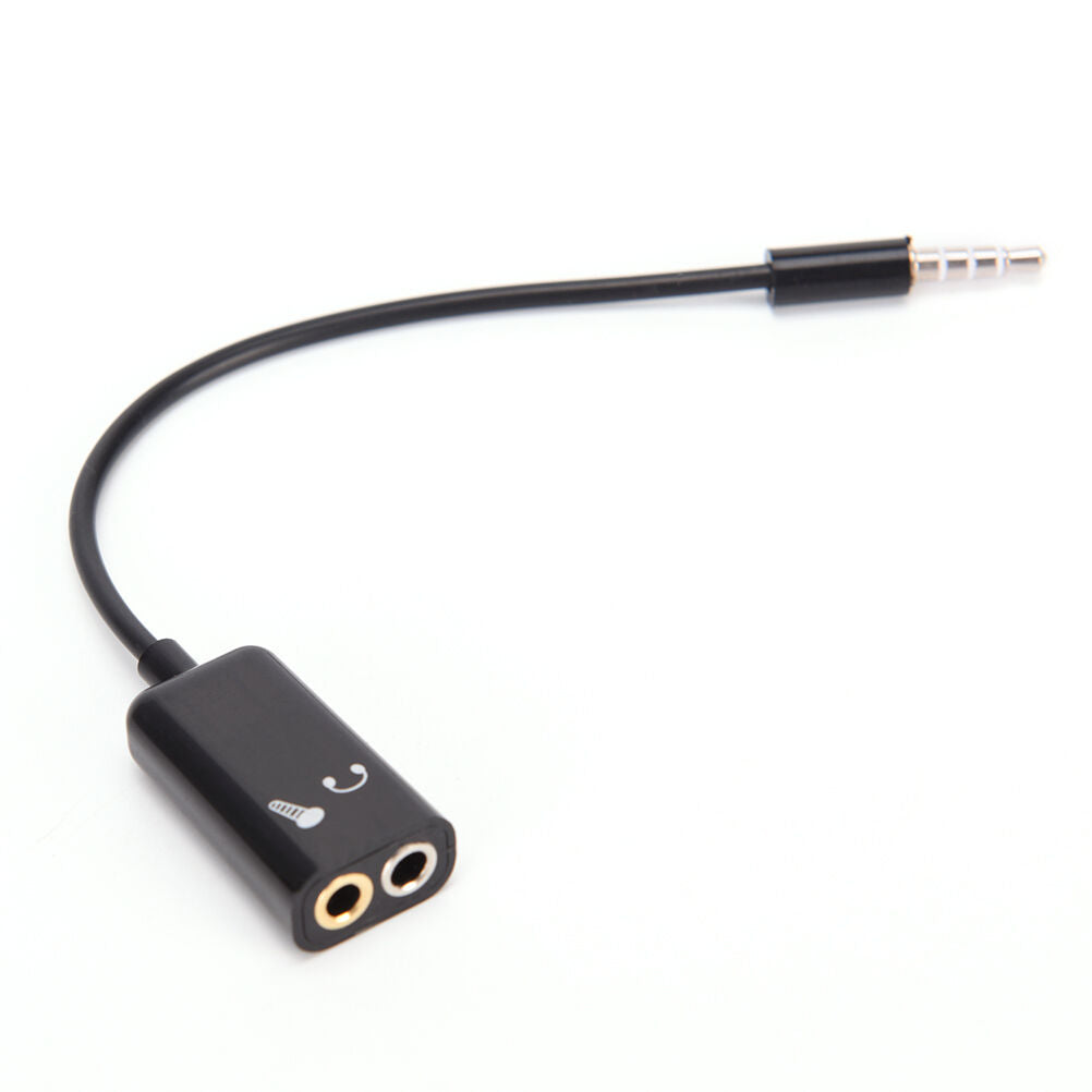 3.5mm Mic Audio jack to Headphone Microphone Y Splitter Cable Converter Ad.l8