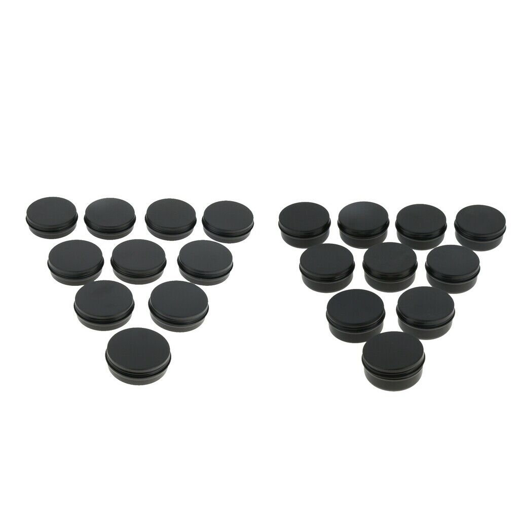 20 Pieces Portable Mini 30g+60g Tin Jars Screw Top Round Food with Lids
