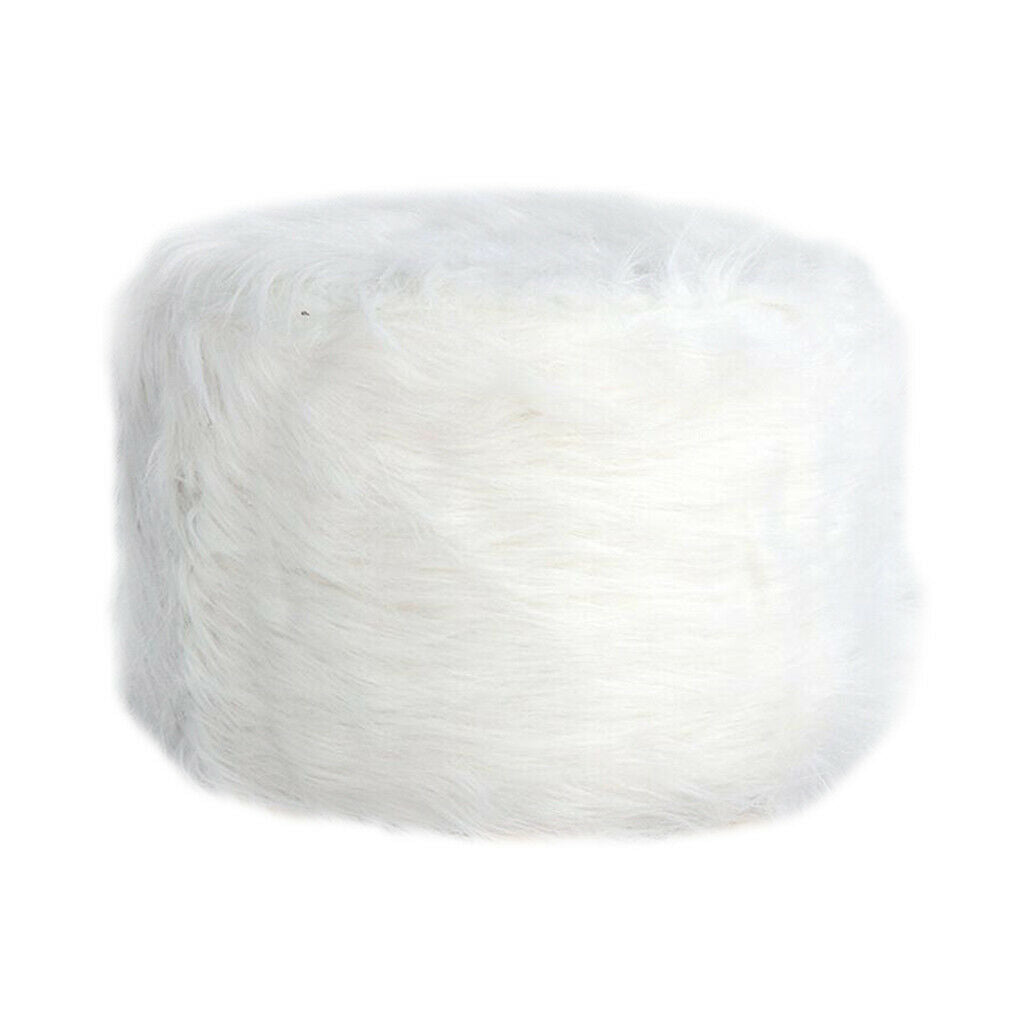 2pcs 40cm Diameter Soft Furry Round Footstool Cover Kids Little Stool Chair