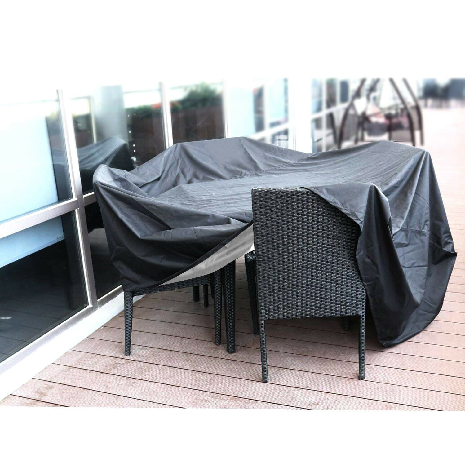 Waterproof Garden Patio Furniture Cover Rectangular Outdoor Rattan Table Cover