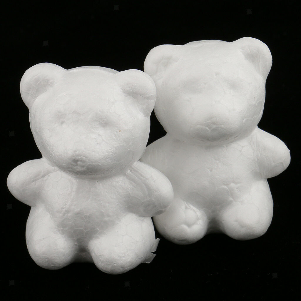 40pcs Modelling Foam Bear Shaped Polystyrene Styrofoam   Decor Ornaments