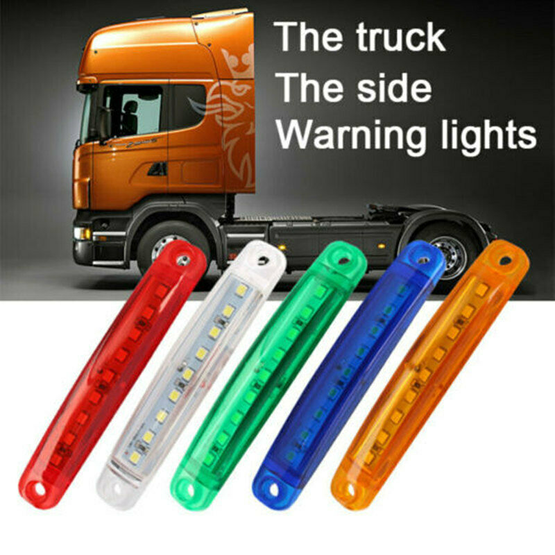 10pcs 9LED Sealed Side Marker Clearance Light 12V Car Truck Trailer Lorry
