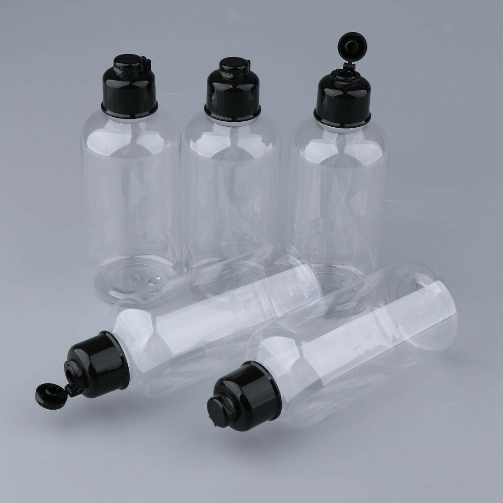 5x Empty Travel Portable Lotion/Shampoo Bottle Refillable Containers 200 ml