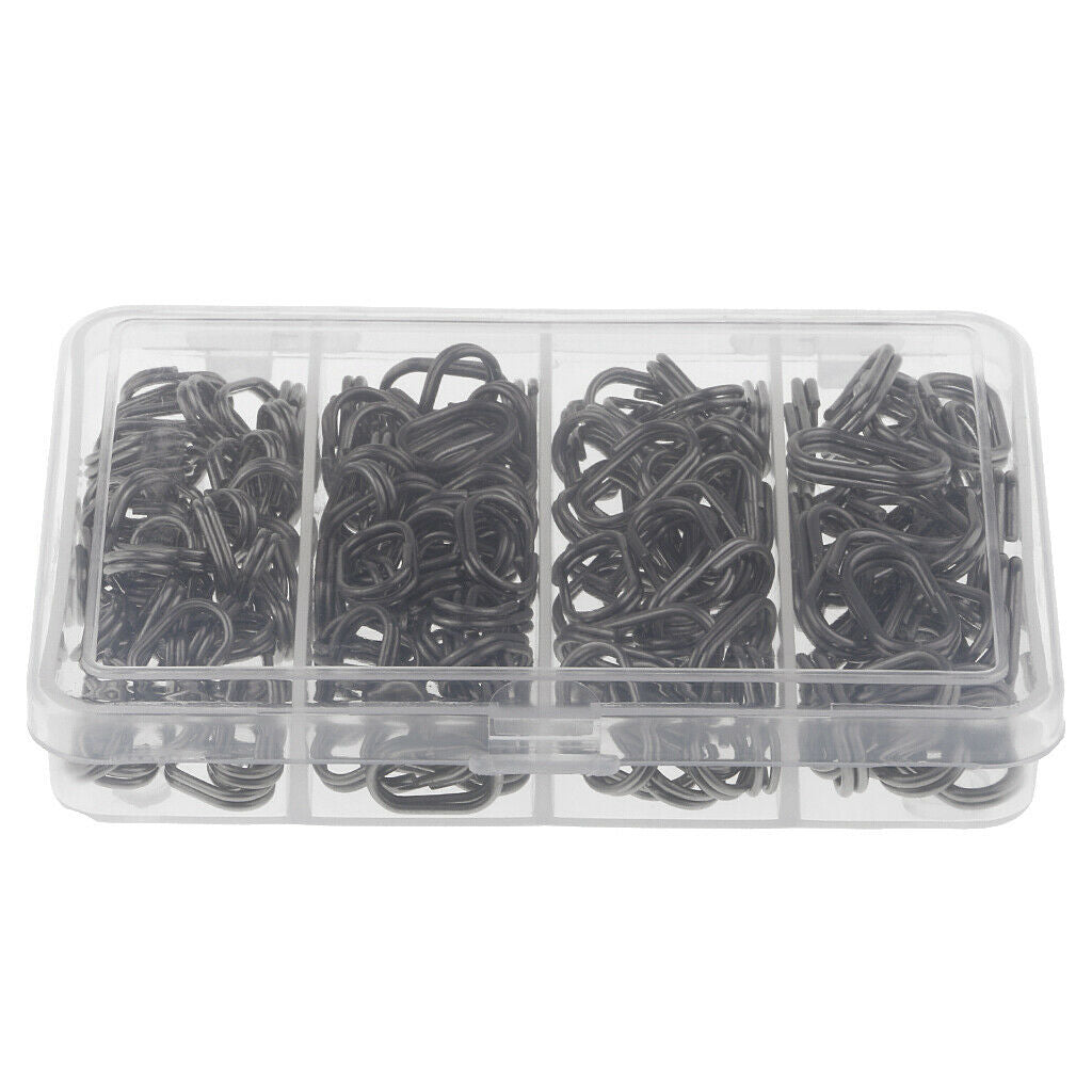 170pcs Oval Split Rings Stainless Steel Double Loop Snap Tackle Connector